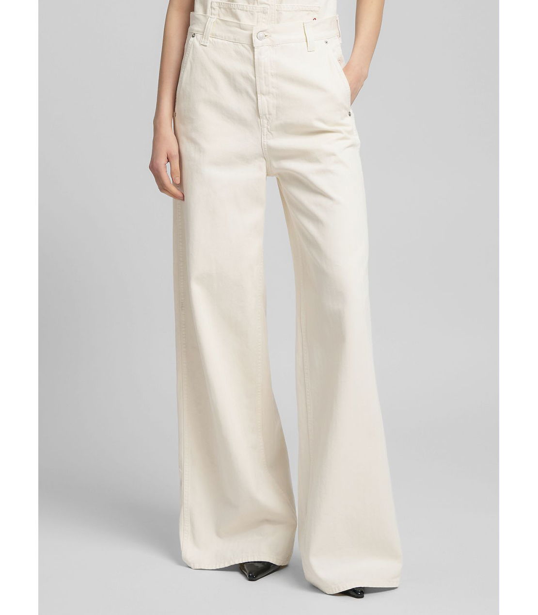 ワイドレッグローライズコットンパンツ 詳細画像 オフホワイト 2